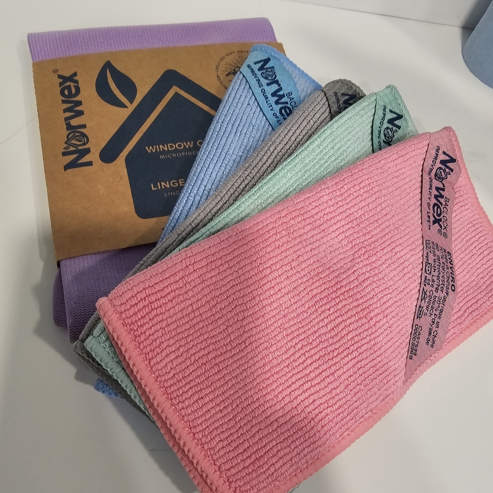 Norwex travel Enviro Towels and a Window Cloth